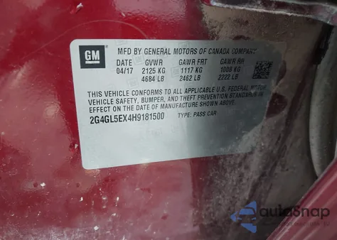 2017 Buick Regal Turbo Sport Touring from USA, damaged, VIN 2G4GL5EX4H9181500